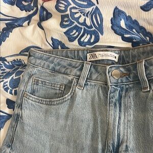 Zara Women's Long Denim Skirt light wash